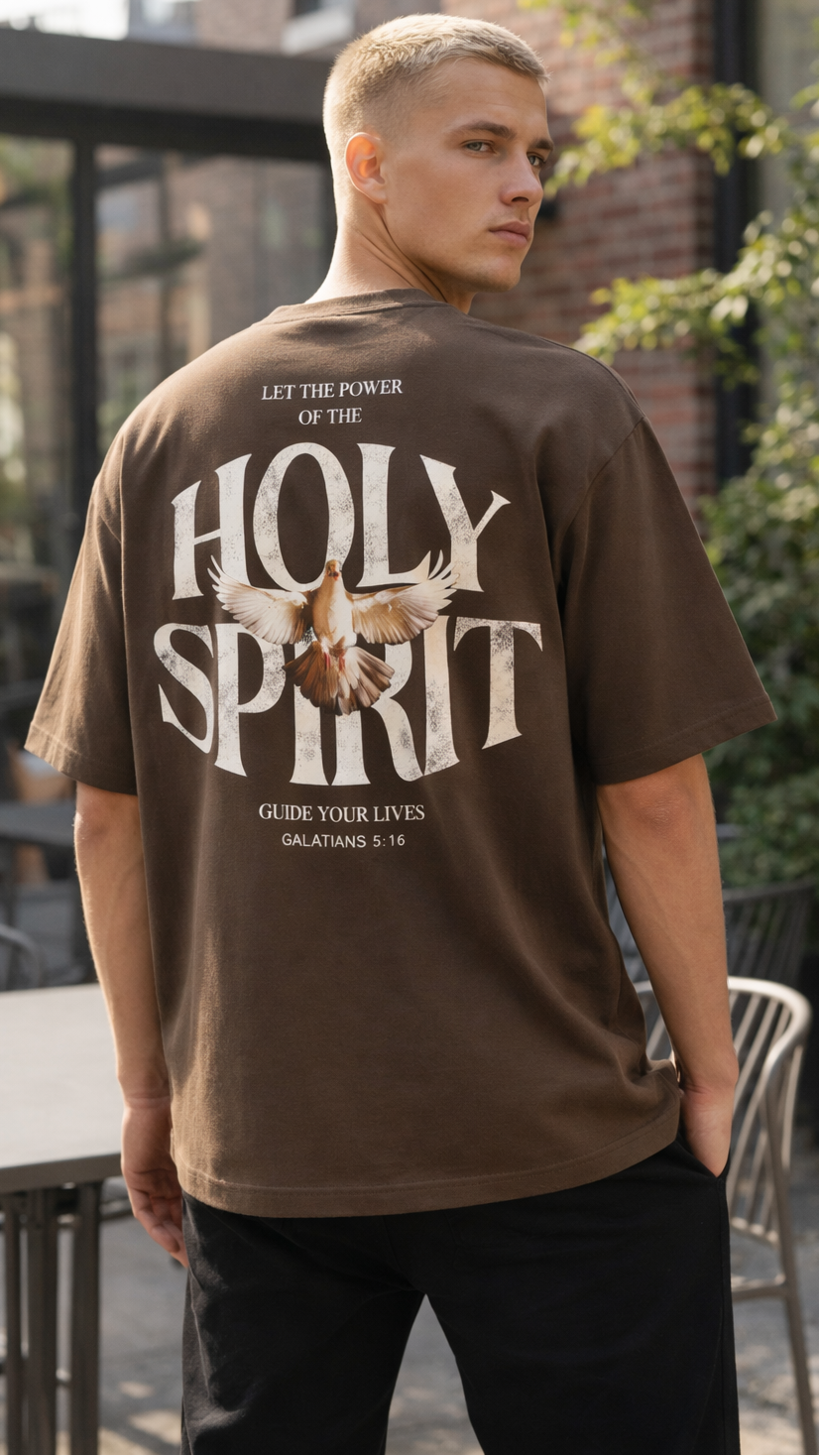 Holy Spirit Heavy Size Premium Tee Brown