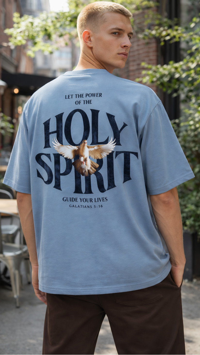 Holy Spirit Heavy Size Premium Tee Blue